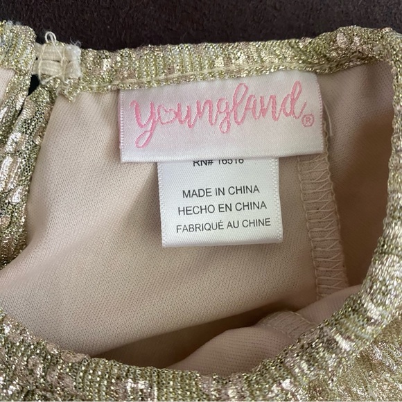 Girls Sheer Gold Leopard Print Boutique Dress with beige under lining. Very nice - Picture 6 of 9